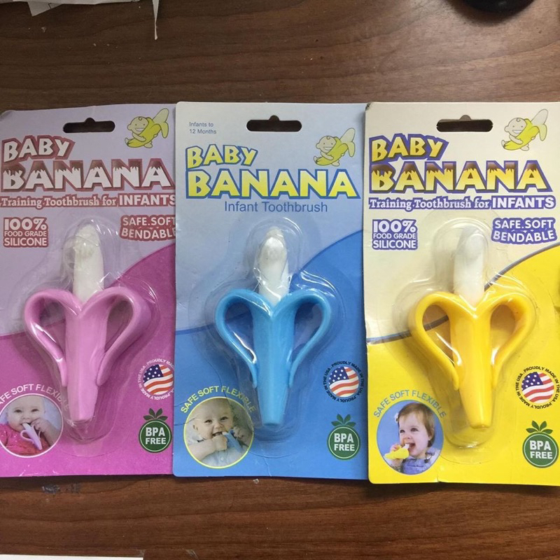 Gặm nướu cho bé, ngậm nướu silicon chuối BQSHOP