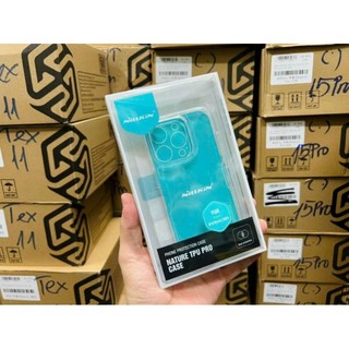 Ốp lưng Nillkin trong suốt cho iphone 15 pro max,15 pro,15 plus,15 lưng cứng viền chống sốc không ố màu