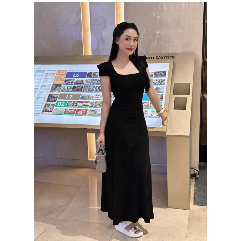 Váy thun ôm body dáng dài