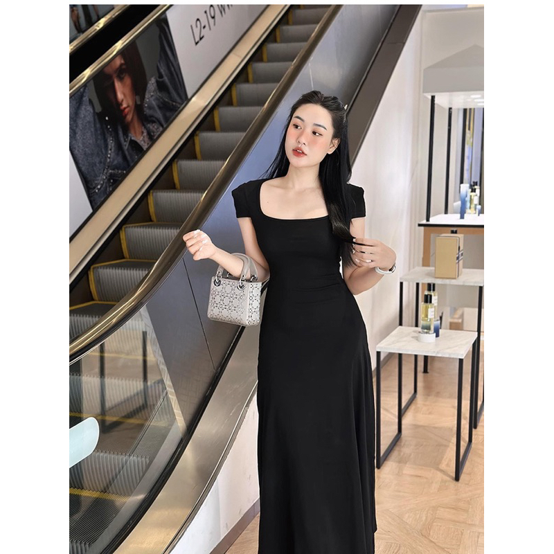 Váy thun ôm body dáng dài