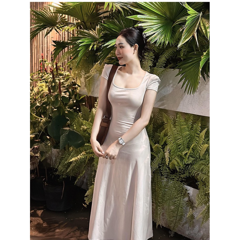 Váy thun ôm body dáng dài