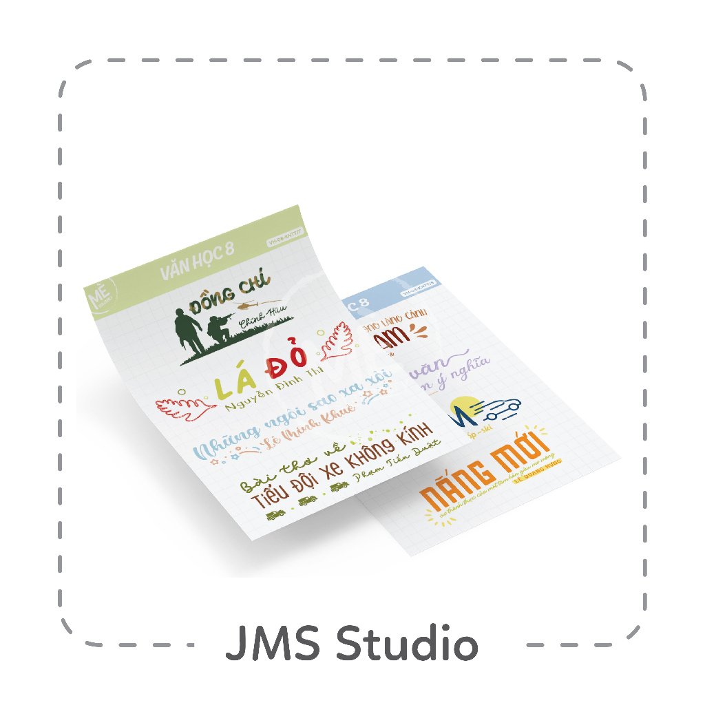 STICKER TỰA BÀI VĂN HỌC 8 CHƯƠNG TRÌNH KẾT NỐI TRI THỨC