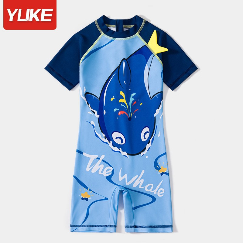 Đồ Bơi Liền Thân Cho Bé Trai Hoạ Tiết Cá Voi- Đồ Bơi Bé Trai - Đồ Bơi Liền Thân Trẻ Em Thương Hiệu YUKE