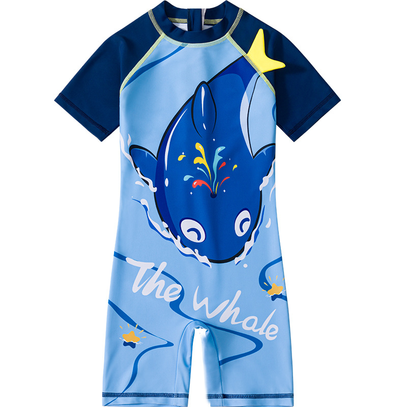 Đồ Bơi Liền Thân Cho Bé Trai Hoạ Tiết Cá Voi- Đồ Bơi Bé Trai - Đồ Bơi Liền Thân Trẻ Em Thương Hiệu YUKE