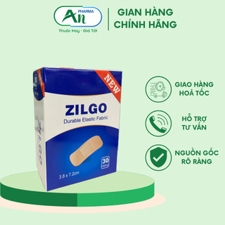Băng cá nhân ZILGO hộp 30 miếng bản lớn 3.8x7.2cm