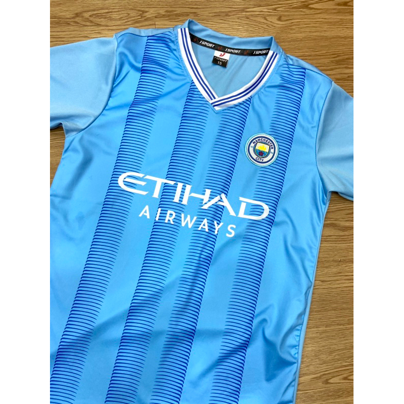 Bộ quần áo đá banh trẻ em Man City 2023, Bộ quần áo bóng đá trẻ em Man City in tên và số theo yêu cầu