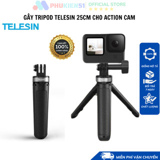 Tripod Telesin dành cho Actioncam nhỏ gọn 25cm gấp gọn, chắc chắn, đa năng