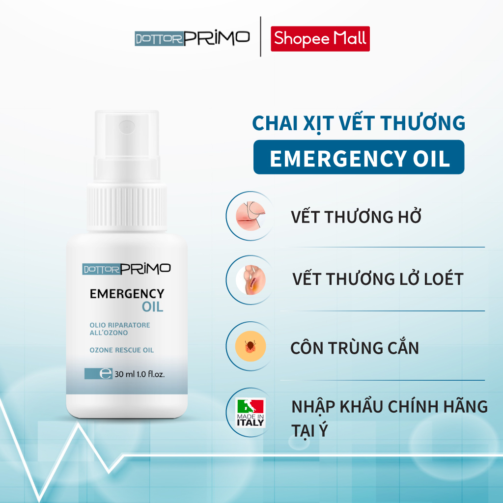 Dầu Xịt Vết Thương DottorPrimo Emergency Oil (Chai 30ml)