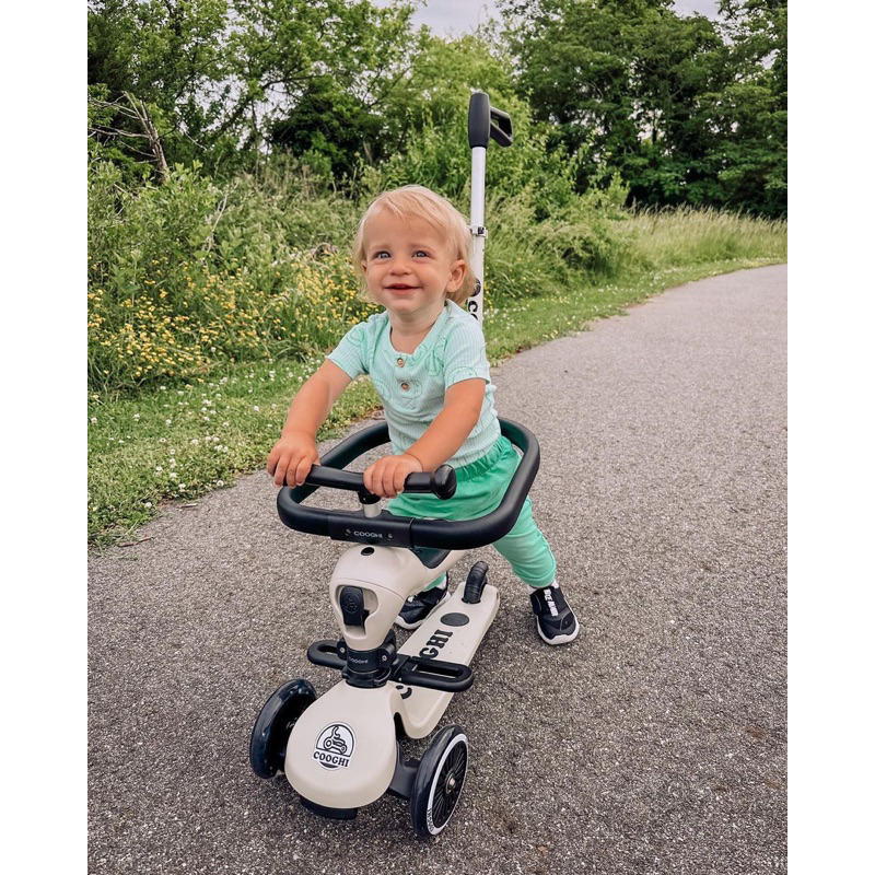 Xe scooter 4in1 Cooghi Velo Kids V4 cho bé 1-6 tuổi vừa là xe chòi chân xe đẩy và xe tròn tập đi