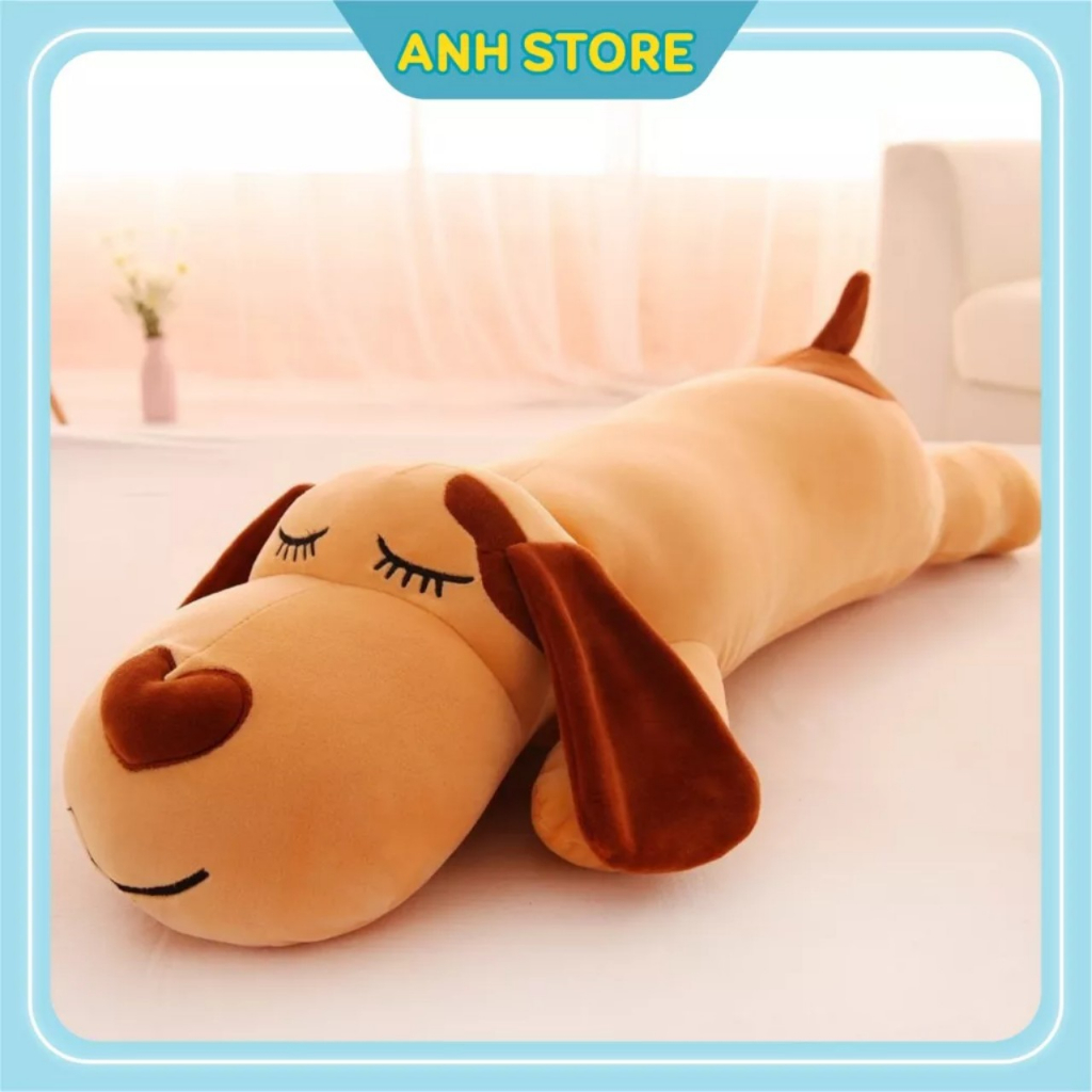 Gấu bông chó mũi tim, gối ôm hình thú 70cm/90cm/ - TGGB9999