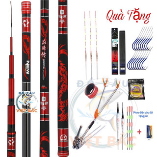  Cần câu tay Xích Long 6H tặng bộ phụ kiện săn hàng V3 Cần câu cá chuyên câu đơn câu đài Đồ Câu Việt Bắc 