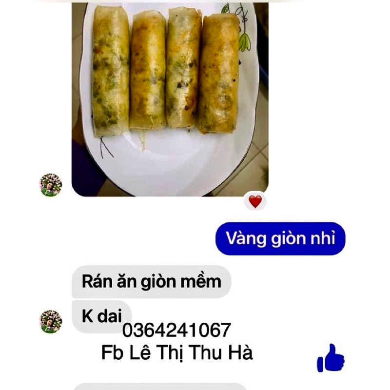 Vo bía đậu xanh hàng trần sz 16 gói 100 lá
