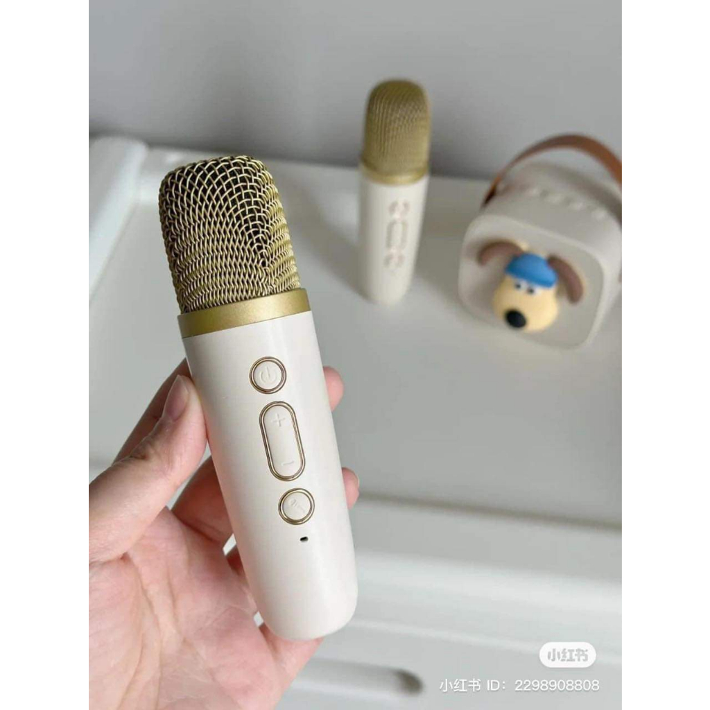 Bộ Loa Bluetooth Mini kèm 2 Mic Karaoke và Sticker
