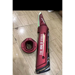 Ốp bô và chụp đích bô xe exciter150 mẫu tfx màu đỏ đô nhám