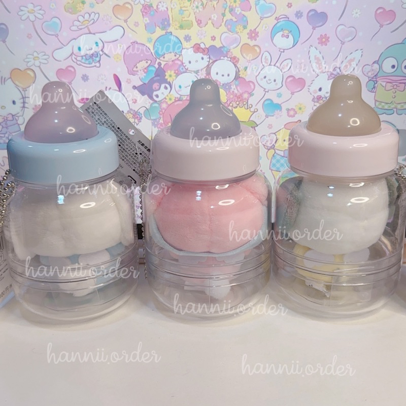 Gấu Bông Bình Sữa Em Bé Sanrio Kuromi, Melody, Pocha Mini Chính Hãng Nhật Bản