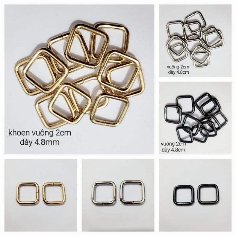 Khoen vuông 2cm dày 4.0mm