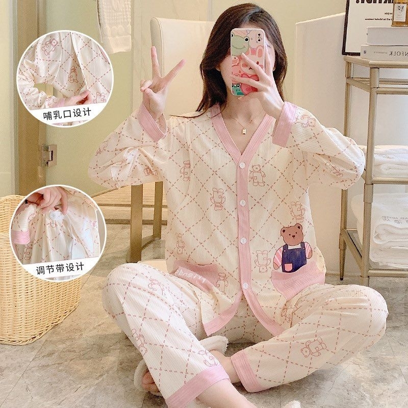 (70-100kg)Bộ đồ bầu và sau sinh bigsize chất thun gân mềm,mịn