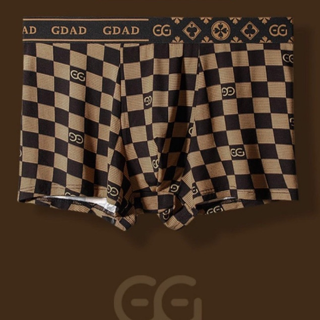 Combo 4 quần sịp nam cao cấp thun cotton, quần lót nam GC nâu full hộp tặng người thân