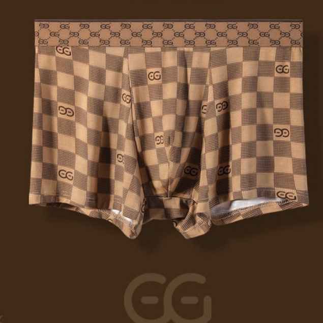 Combo 4 quần sịp nam cao cấp thun cotton, quần lót nam GC nâu full hộp tặng người thân