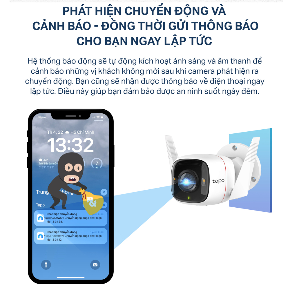 [Hỏa Tốc] Camera IP Wifi TP-Link Tapo C310 / C320WS Độ Phân Giải 2K, Giám Sát An Ninh Ngoài Trời