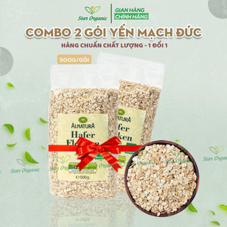 【COMBO 2 GÓI】Yến Mạch Đức Ăn Kiêng Giàu Dinh Dưỡng Hafer Flocken 500g (Cán Vỡ/ Cán Dẹp)