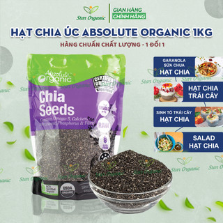 Hạt chia úc tím absolute organic 1kg - hàng chuẩn chất lượng