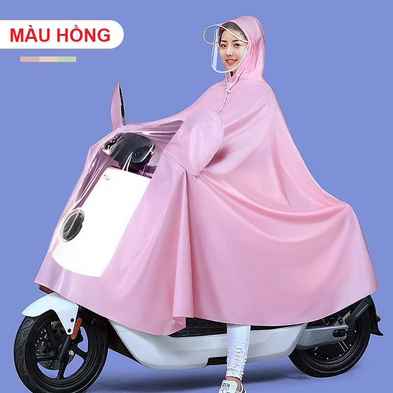 Áo Mưa trùm, Áo mưa choàng Dài Che Toàn Thân Vải Chống Thấm Có Kính Chắn Mưa,Không Thấm Nước Chất Lượng Cao