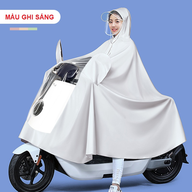 Áo Mưa trùm, Áo mưa choàng Dài Che Toàn Thân Vải Chống Thấm Có Kính Chắn Mưa,Không Thấm Nước Chất Lượng Cao