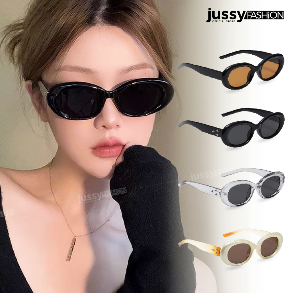 Kính Mát Jennie JMK07 Cao Cấp Jussy Official Kính Gọng Oval Chống Tia Uv Phong Cách Thời Trang Hàn Quốc Cho Nam Và Nữ