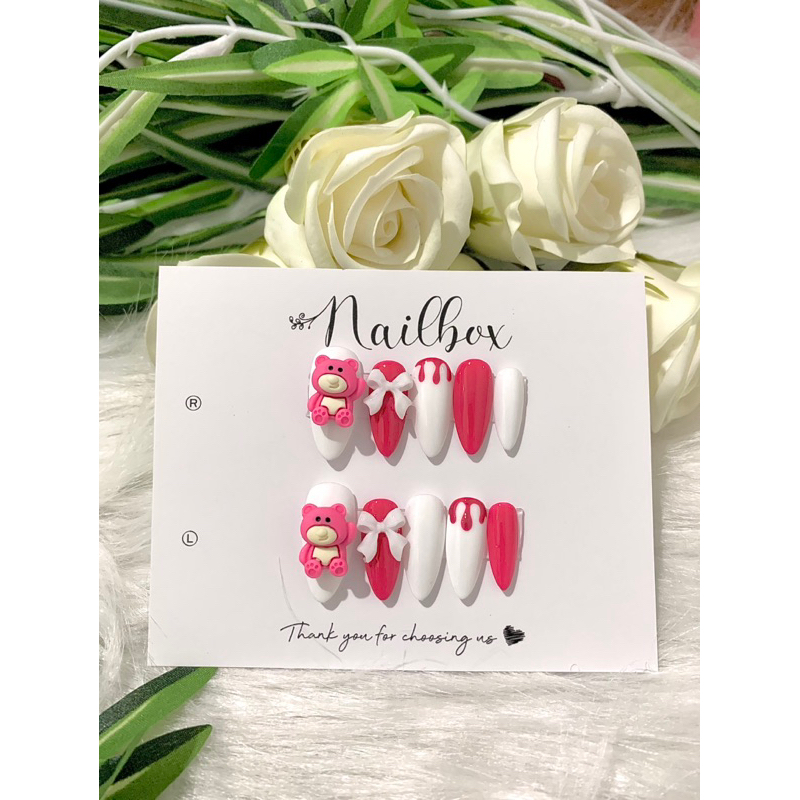 Nail box gấu dâu thiết kế giá rẻ