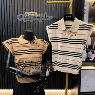  Áo len giấy BBR len giấy mỏng tay hến thêu gấu cổ bẻ siêu chảnh 392 