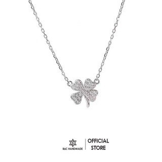 Dây chuyền Bạc Handmade.Vòng cổ nữ cỏ bốn lá bạc nguyên chất-Bạc Handmade