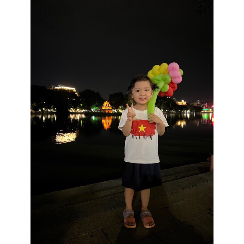 Áo cờ đỏ sao vàng Việt Nam chất cotton 100%,hàng loại 1 thấm hút mồ hôi đủ size từ 8-120kg