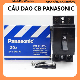 Cầu dao Panasonic, CB cóc panasonic, aptomat panasonic HB 2P1E,át cóc panasonic, át tô mát panasonic,bộ ngắt mạch pana