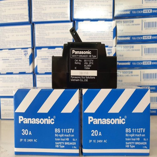 Cầu dao Panasonic, CB cóc panasonic, aptomat panasonic HB 2P1E,át cóc panasonic, át tô mát panasonic,bộ ngắt mạch pana