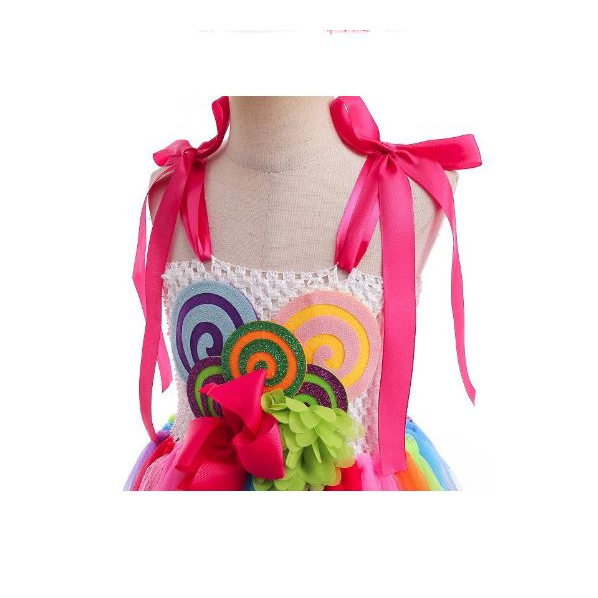 🍄2023 - Đầm Công Chúa Kẹo Mút. Váy Đầm Hóa Trang Công Chúa Kẹo Mút Sắc Màu Siêu Đẹp Cho Bé