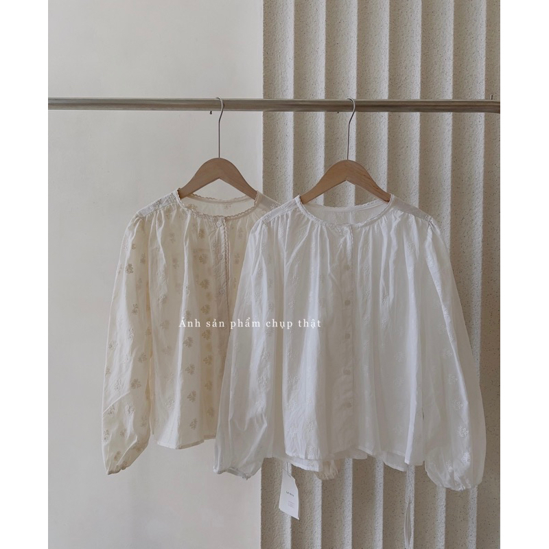 Áo boi hoa nổi Hàn Quốc LA REINE 1827