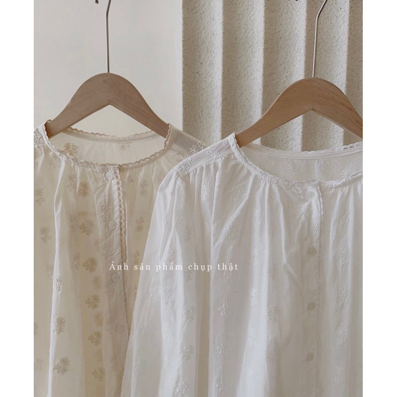 Áo boi hoa nổi Hàn Quốc LA REINE 1827