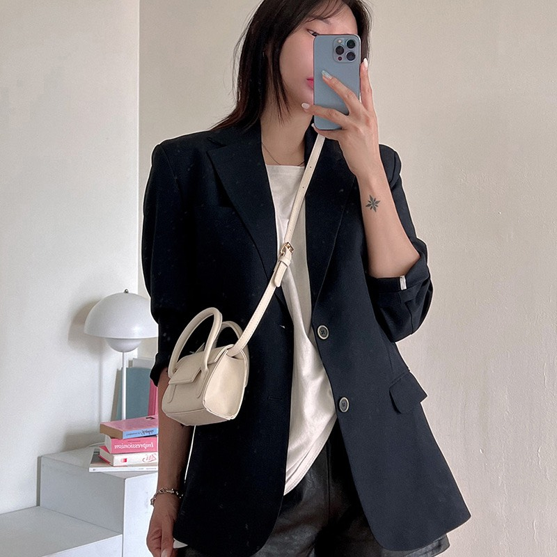 Túi xách nữ 2 quai mini trơn mix đồ siêu xinh.