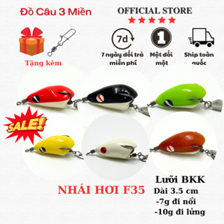 Mồi nhái hơi F35 lưỡi BKK , Mồi câu cá lóc, chẽm, trê, vược.... mồi câu lure siêu nhạy