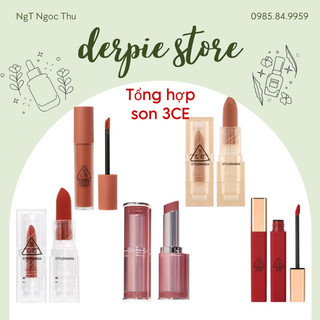 Tổng hợp son kem / thỏi 3ce hithot : blur matte / soft matte / cloud lip tint / soft lip lacquer có sẵn