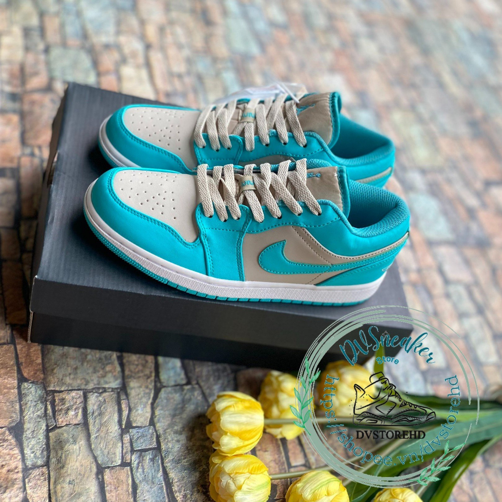 Giày jd1 xanh ngọc, Giày thể thao jordan 1 xám xanh ngọc. siêu đẹp da bo viền size 36-43
