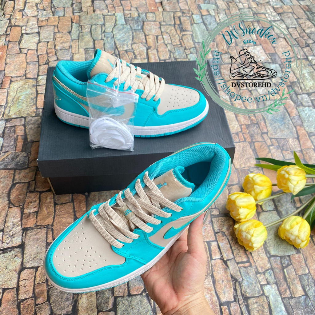 Giày jd1 xanh ngọc, Giày thể thao jordan 1 xám xanh ngọc. siêu đẹp da bo viền size 36-43