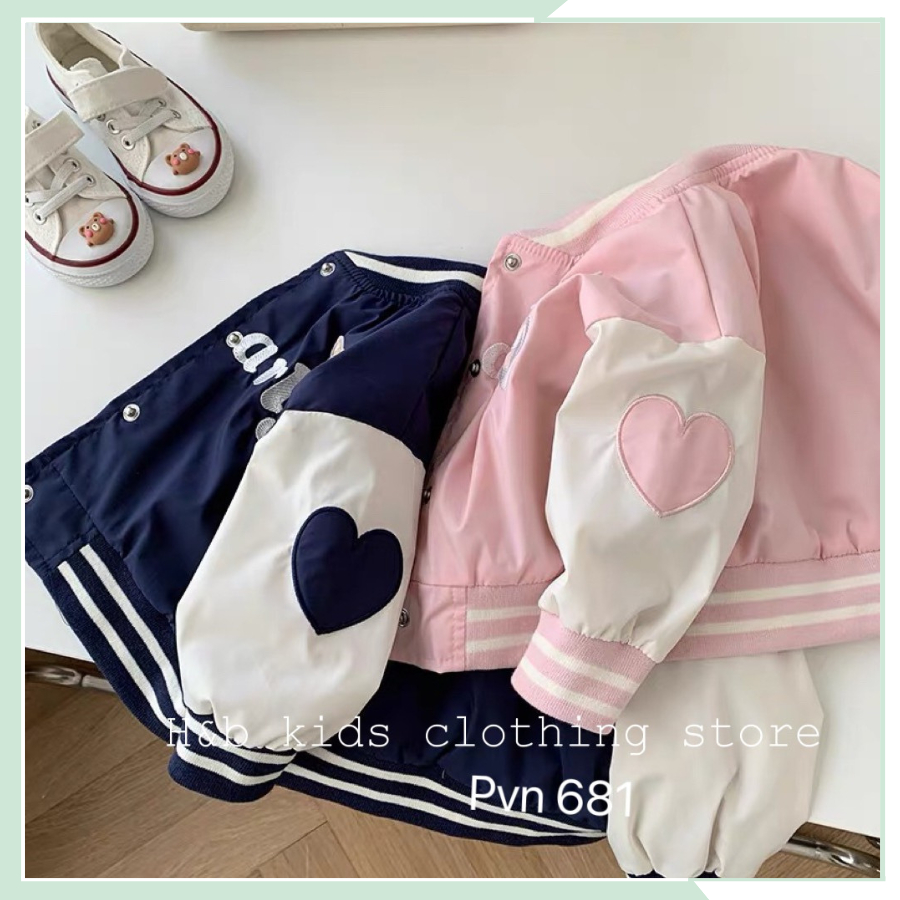 Áo khoác bóng chày cho bé, áo khoác bomber gió hai lớp AK10