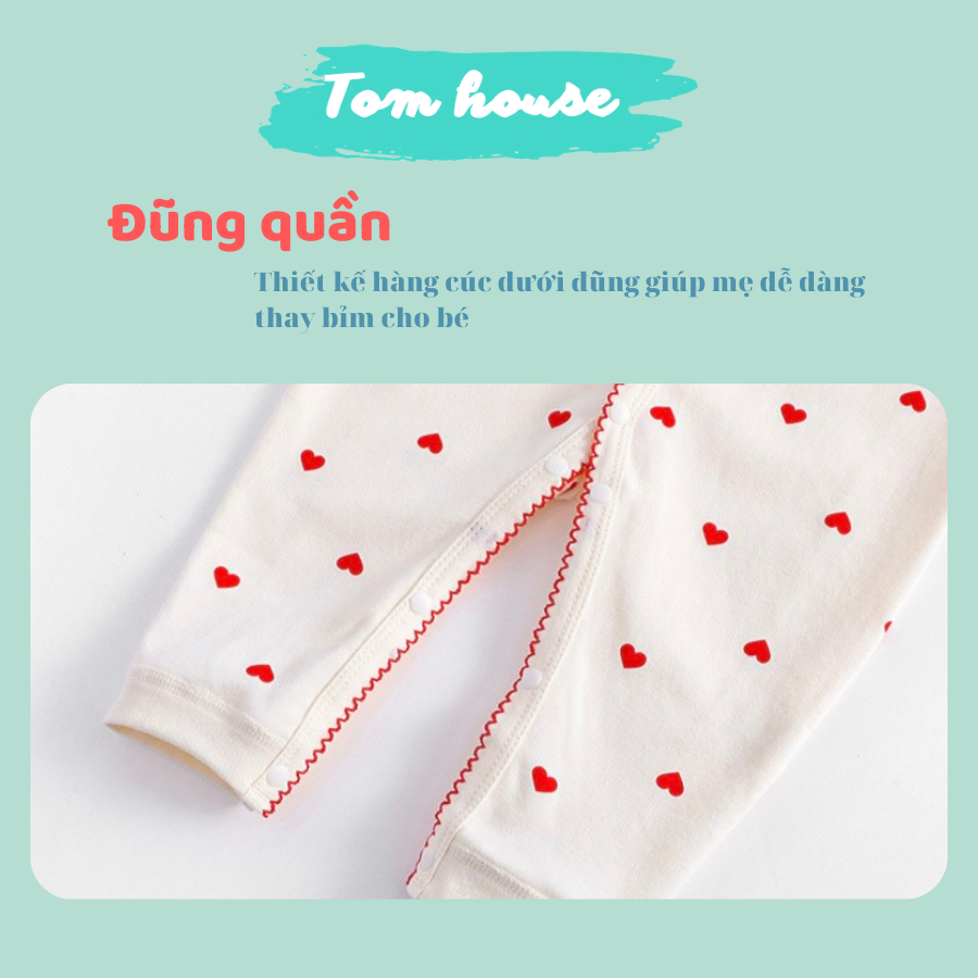 Body liền thân dài tay cho bé trai, bé gái sơ sinh 100% cotton xuất Hàn 𝟏𝟔𝐁𝐃𝐃
