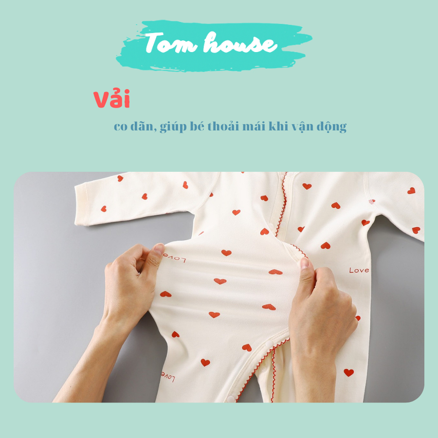 Body liền thân dài tay cho bé trai, bé gái sơ sinh 100% cotton xuất Hàn 𝟏𝟔𝐁𝐃𝐃