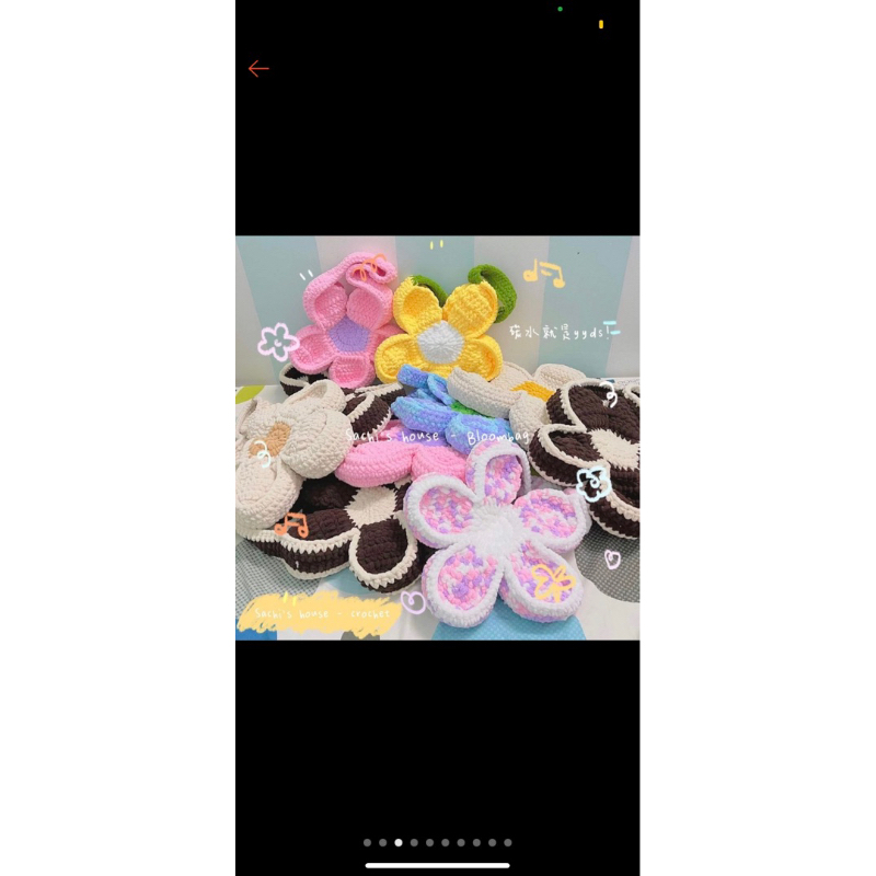 Túi len bông hoa handmade nhận mix màu theo yêu cầu inbox