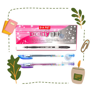Hộp 12 cây bút viết gel Dong-A Pretty Gel ngòi 0.4mm Hàn Quốc mực xanh / tím