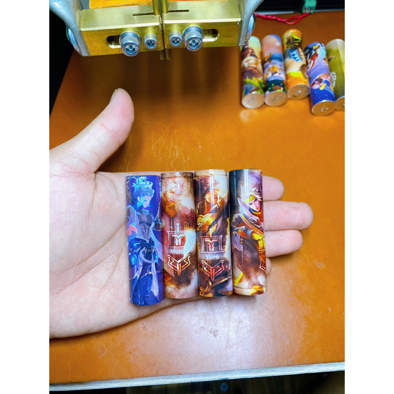 Skin dán pin lithium 18650,21700 cute