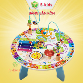Busy Board Bảng Bận Rộn bằng gỗ, Đồ Chơi Cho Bé 1 Tuổi phát triển kỹ năng S-Kids